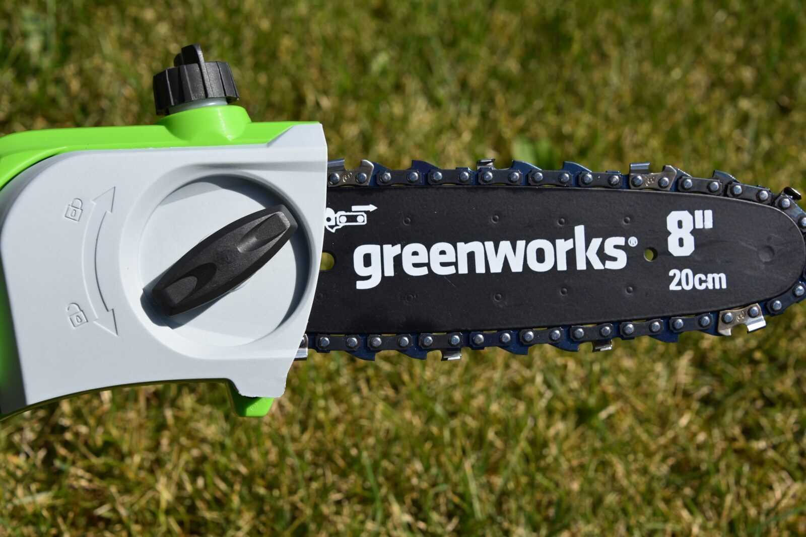 пильная шина аккумуляторного высотореза-сучкореза Greenworks G24PS20