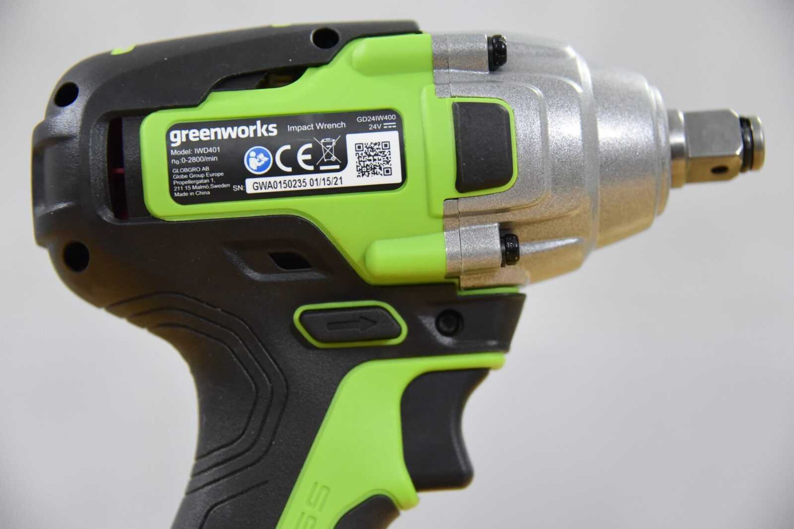 курок аккумуляторного гайковерта Greenworks GD24IW400